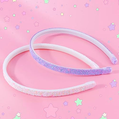 ARBEYOOU Girls Headbands 6 Pack – Pink Hair Bands for Toddler & Little Girls Ages 4-12, Cute Bow & Heart Headbands, Trendy Hair Accessories Gift Set