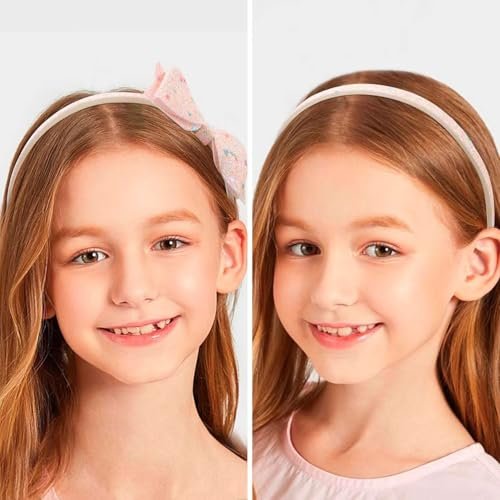 ARBEYOOU Girls Headbands 6 Pack – Pink Hair Bands for Toddler & Little Girls Ages 4-12, Cute Bow & Heart Headbands, Trendy Hair Accessories Gift Set - görsel 4