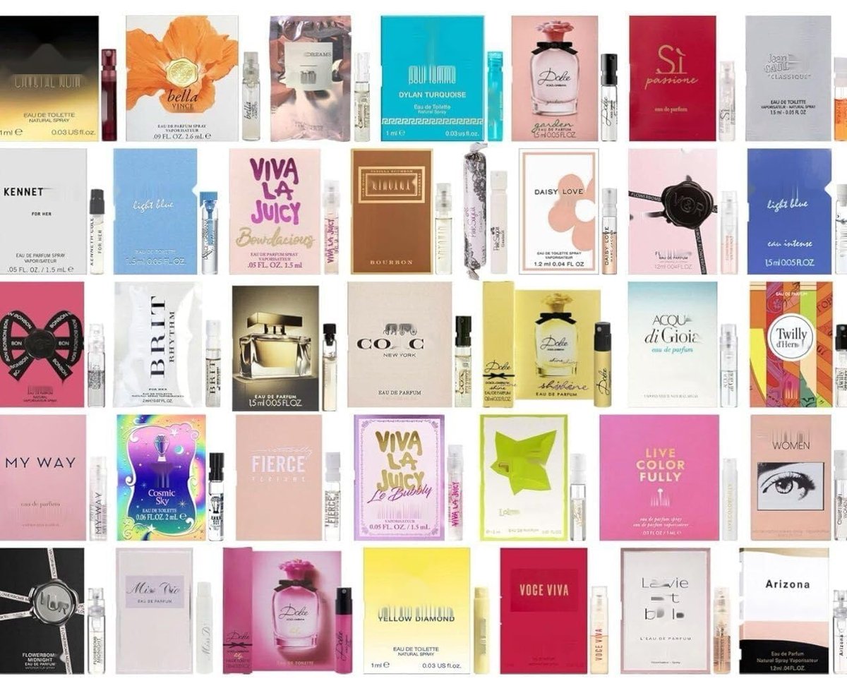 JRoBeauty Perfume High End Fragrance Samples Set for Women - 12 Sample Vials - görsel 1
