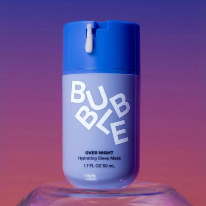 Bubble Skincare Over Night Hydrating Sleep Mask - Gentle Exfoliating Overnight Face Mask for Skin Barrier Repair with Mandelic Acid & Sodium PCA (50ml)