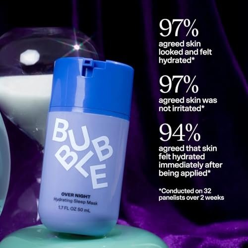 Bubble Skincare Over Night Hydrating Sleep Mask - Gentle Exfoliating Overnight Face Mask for Skin Barrier Repair with Mandelic Acid & Sodium PCA (50ml) - görsel 4
