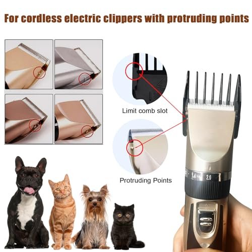 YAZIYIR 6 Pack Attachment Guide Combs for Oneisall Low Noise Dog Clippers - 3mm-18mm Cut Length, Black - görsel 12