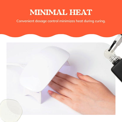 heyhae Glazed Top Gel for Semi-Cured Gel Nail Strips | Non-Wipe High Gloss Top Coat (0.23 fl.oz)