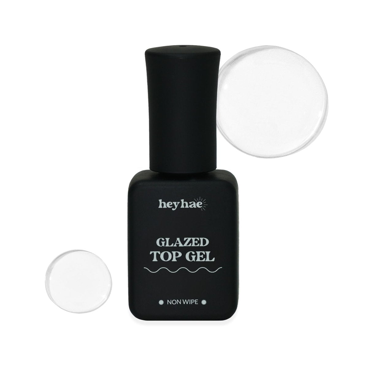 heyhae Glazed Top Gel for Semi-Cured Gel Nail Strips | Non-Wipe High Gloss Top Coat (0.23 fl.oz) - görsel 1