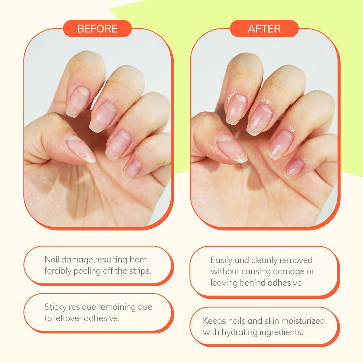 Heyhae Got To Go Remover - Semi-Cured Gel Nail Strip Remover | Non-drying Hypoallergenic Solution | Gentle and Moisturizing Acetone Free Formula - görsel 7
