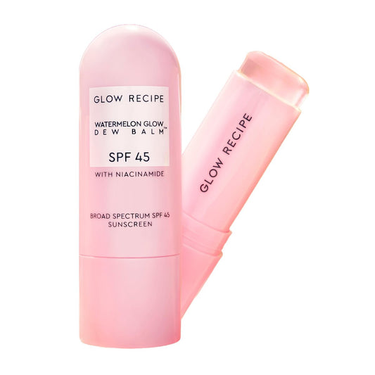 Glow Recipe Face Sunscreen Stick SPF 45 - Travel Size Roll On Korean Sunscreen with Hydrating Hyaluronic Acid & Niacinamide for a Dewy Glow - No White Cast (.58oz) Avelisse
