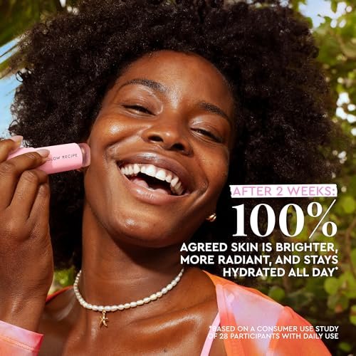Glow Recipe Face Sunscreen Stick SPF 45 - Travel Size Roll On Korean Sunscreen with Hydrating Hyaluronic Acid & Niacinamide for a Dewy Glow - No White Cast (.58oz) Avelisse