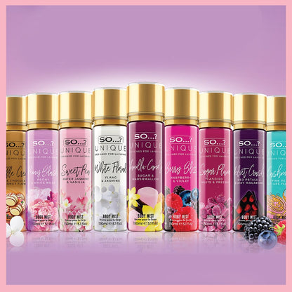 So...? Unique Rose Berry Body Mist - Floral Fruity Body Spray for Women - Vegan Perfume with Rose, Vanilla, Musk Notes - 5.1 oz