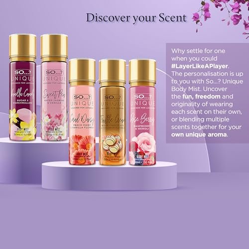 So...? Unique Rose Berry Body Mist - Floral Fruity Body Spray for Women - Vegan Perfume with Rose, Vanilla, Musk Notes - 5.1 oz - görsel 10