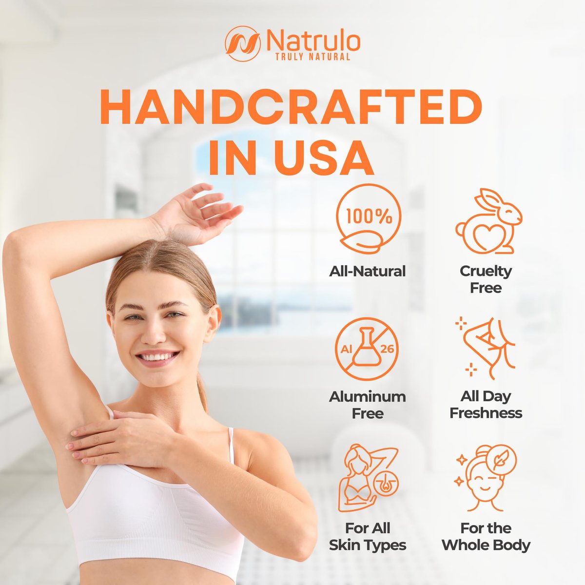 Natrulo Persimmon Deodorant – All-Natural Whole Body Deodorant with Japanese Persimmon Extract, Aluminum Free, Long Lasting, for Women and Men, 2.65 oz - görsel 11