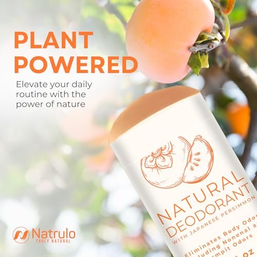 Natrulo Persimmon Deodorant – All-Natural Whole Body Deodorant with Japanese Persimmon Extract, Aluminum Free, Long Lasting, for Women and Men, 2.65 oz - görsel 14