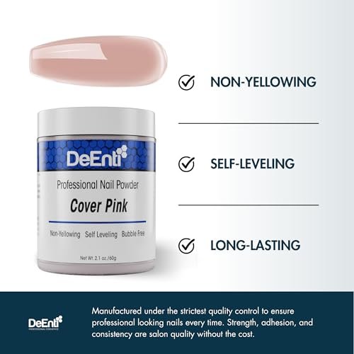 DeEnti Acrylic Nail Powder - 2oz Cover Pink | Professional Grade, Bubble-Free for Carving & Extensions - görsel 6