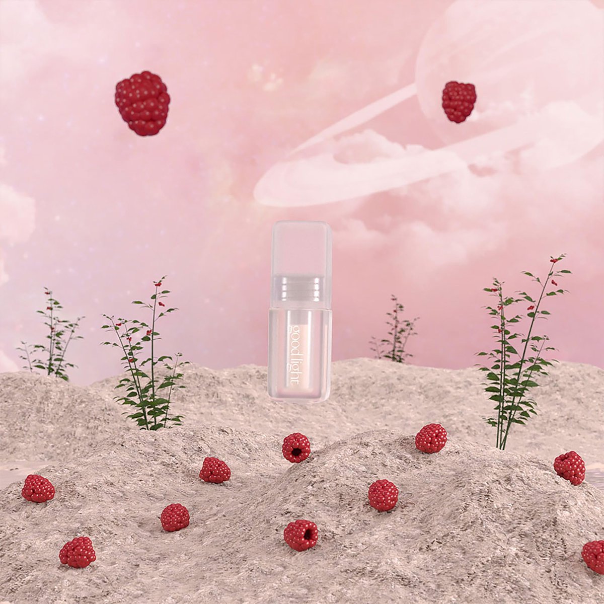 good light Taste of Space Lip Milk - Long Lasting Moisturizing Lip Primer & Mask with Collagen & Mango Seed Butter for Plumper, Hydrated Lips - Raspberry Flavor - Vegan Korean Makeup, 0.15 Fl. Oz. Avelisse