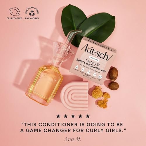 Kitsch Castor Oil Conditioner Bar Soap – Hydrating & Moisturizing Solid Conditioner for Hair Growth & Scalp Nourishment – Silicone & Paraben-Free, Vegan, Made in USA – 2.7 oz - görsel 15