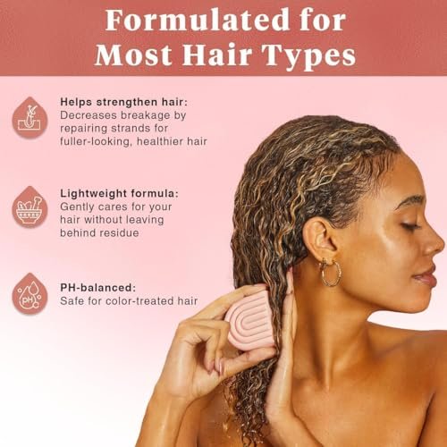 Kitsch Castor Oil Conditioner Bar Soap – Hydrating & Moisturizing Solid Conditioner for Hair Growth & Scalp Nourishment – Silicone & Paraben-Free, Vegan, Made in USA – 2.7 oz - görsel 5