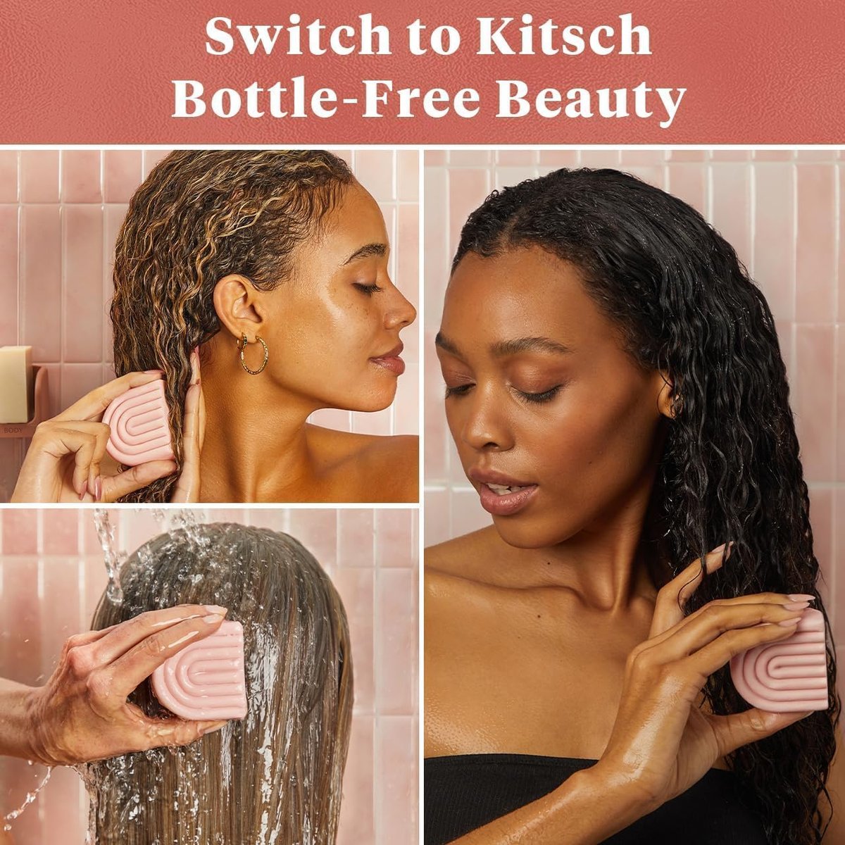 Kitsch Castor Oil Conditioner Bar Soap – Hydrating & Moisturizing Solid Conditioner for Hair Growth & Scalp Nourishment – Silicone & Paraben-Free, Vegan, Made in USA – 2.7 oz - görsel 14