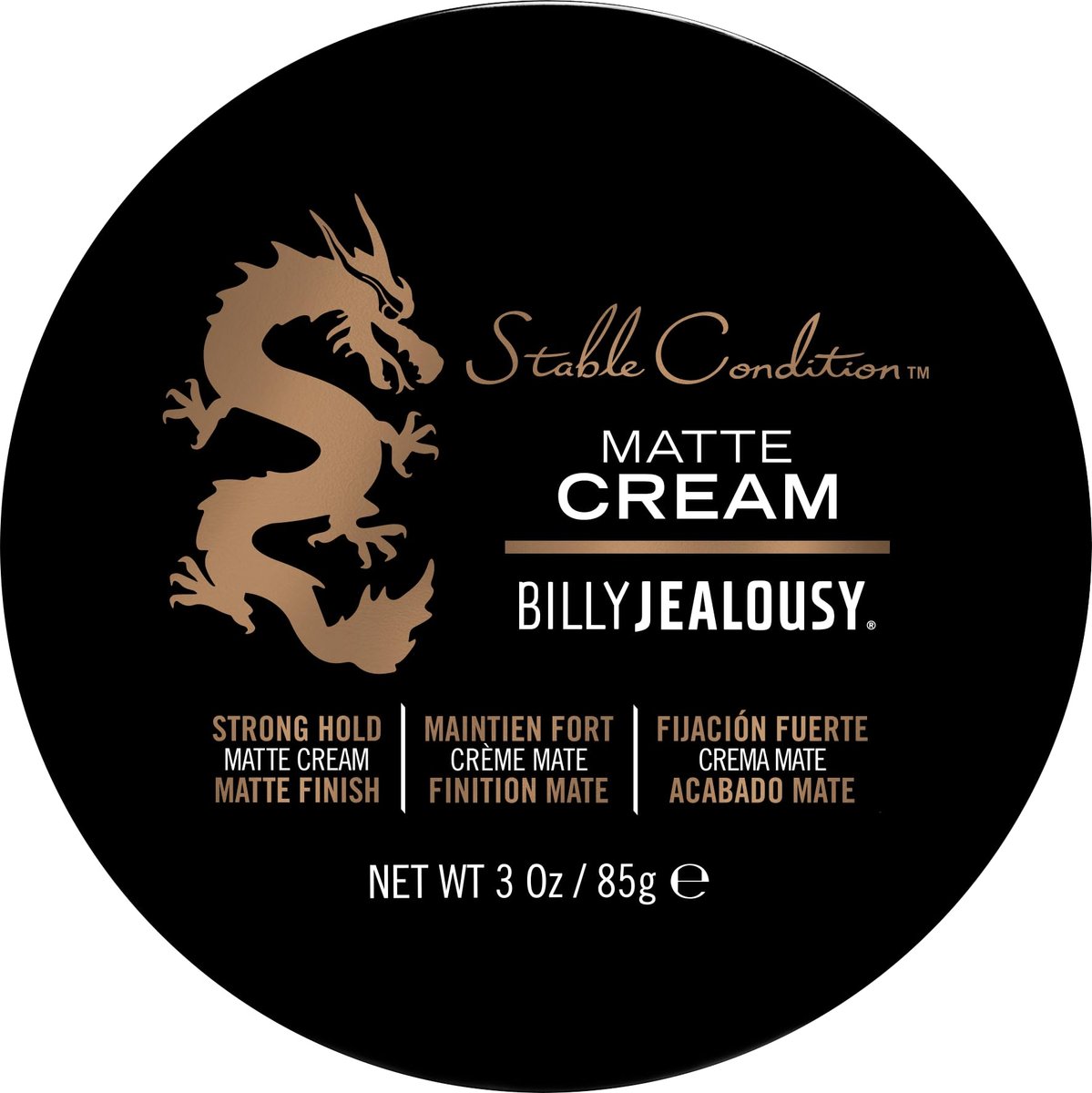 Billy Jealousy Stable Condition Matte Cream for Men – Natural Hold, Lightweight, Water-Based Hair Styling with Vanilla & White Musk Scent, 3 oz Avelisse