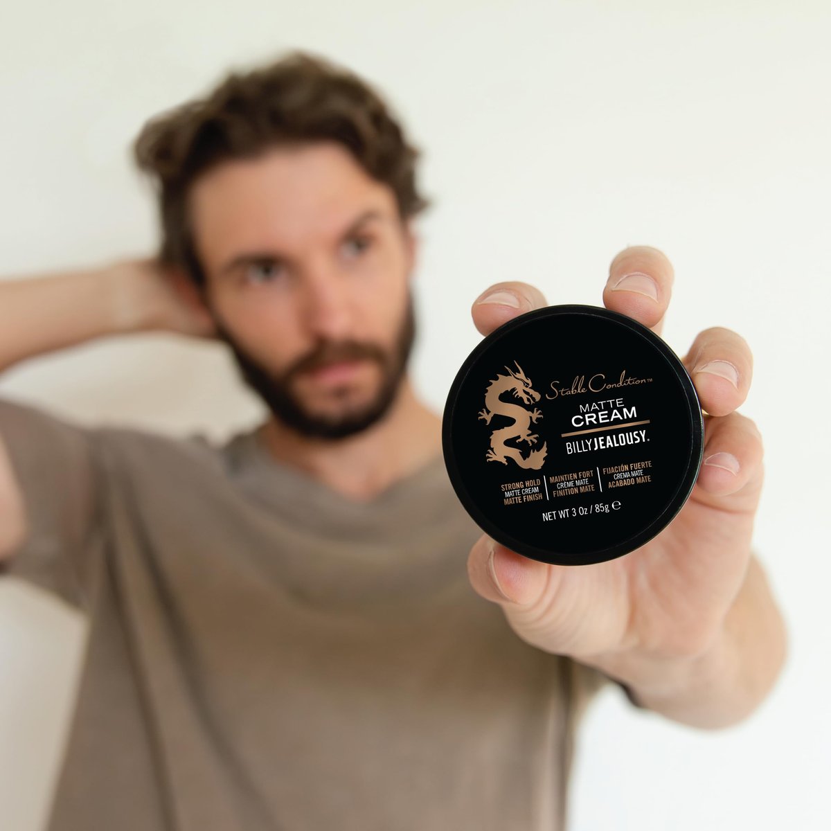 Billy Jealousy Stable Condition Matte Cream for Men – Natural Hold, Lightweight, Water-Based Hair Styling with Vanilla & White Musk Scent, 3 oz Avelisse