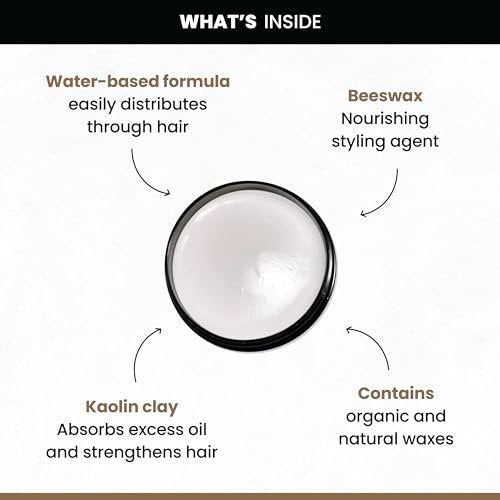 Billy Jealousy Stable Condition Matte Cream for Men – Natural Hold, Lightweight, Water-Based Hair Styling with Vanilla & White Musk Scent, 3 oz Avelisse