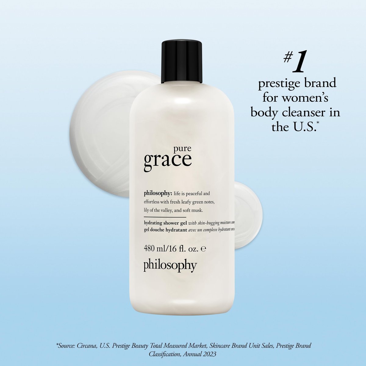 philosophy pure grace Hydrating Bath & Shower Gel - 16 Fl Oz Avelisse