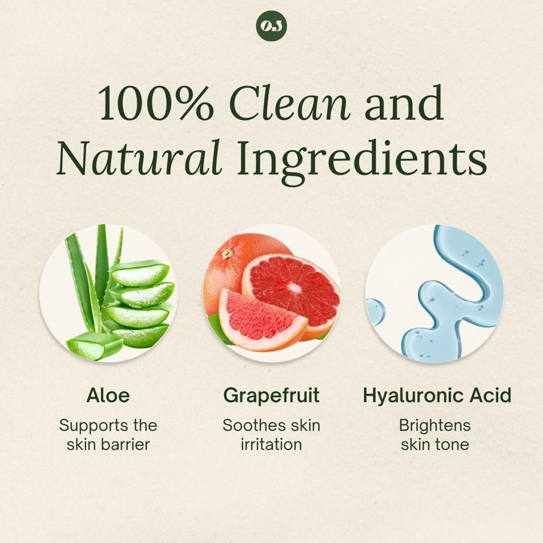 Organic Jaguar Aloe Vera and Grapefruit Face Wash – Hydrating Facial Cleanser with Hyaluronic Acid for Oily to All Skin Types, 6 fl oz Avelisse
