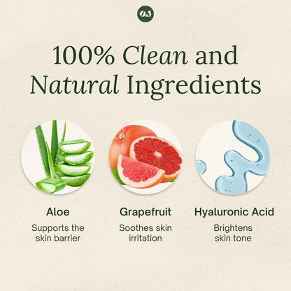 Organic Jaguar Aloe Vera and Grapefruit Face Wash – Hydrating Facial Cleanser with Hyaluronic Acid for Oily to All Skin Types, 6 fl oz Avelisse