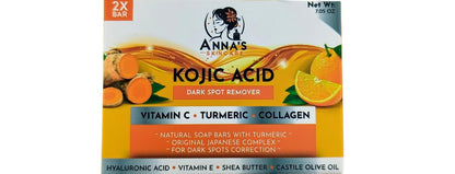 Anna's Skincare Kojic Acid Turmeric Soap Bar - 2-Pack for Radiant Complexion & Natural Glow