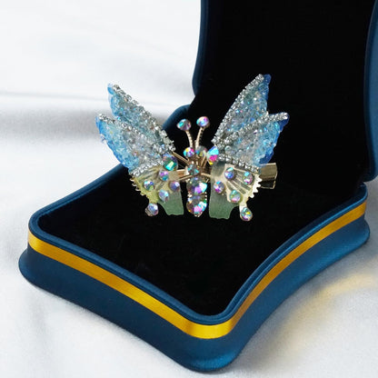 4Pcs Flying Butterfly Hairclips for Girls - Cute Moving Wings 3D Butterfly Hairpins with Glitter Rhinestones Barrettes Hair Accessories Avelisse