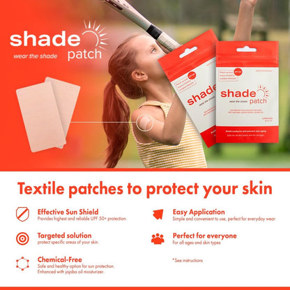 Shade Patch UPF 50+ Sunscreen Sun Patch – Chemical-Free UV Protection Patches for Targeted Skin Areas (5 Pack, Natural) Avelisse