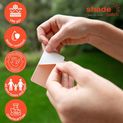 Shade Patch UPF 50+ Sunscreen Sun Patch – Chemical-Free UV Protection Patches for Targeted Skin Areas (5 Pack, Natural) Avelisse