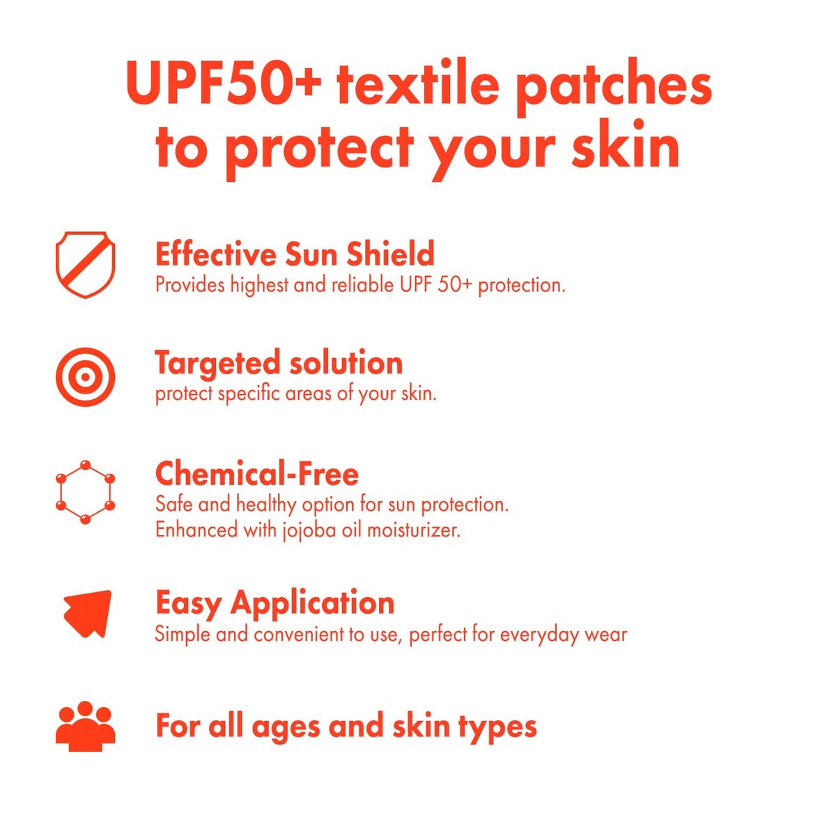 Shade Patch UPF 50+ Sunscreen Sun Patch – Chemical-Free UV Protection Patches for Targeted Skin Areas (5 Pack, Natural) Avelisse