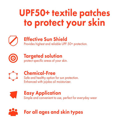 Shade Patch UPF 50+ Sunscreen Sun Patch – Chemical-Free UV Protection Patches for Targeted Skin Areas (5 Pack, Natural) Avelisse