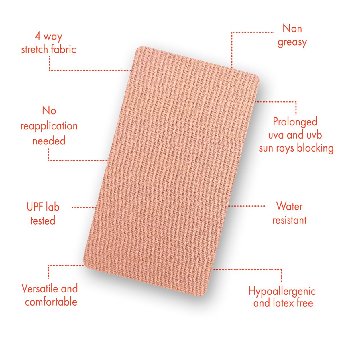 Shade Patch UPF 50+ Sunscreen Sun Patch – Chemical-Free UV Protection Patches for Targeted Skin Areas (5 Pack, Natural) Avelisse
