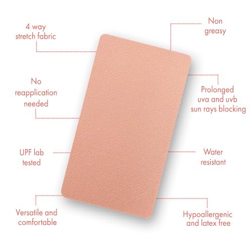 Shade Patch UPF 50+ Sunscreen Sun Patch – Chemical-Free UV Protection Patches for Targeted Skin Areas (5 Pack, Natural) Avelisse