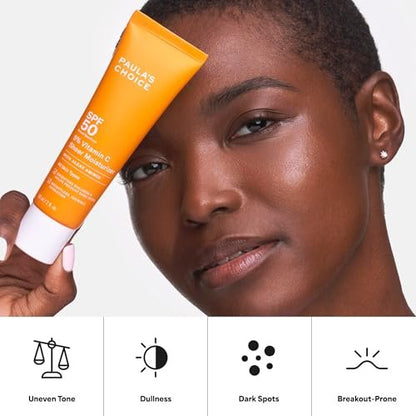 Paula's Choice 5% Vitamin C Sheer Sunscreen SPF 50 - Lightweight, Invisible Face Sunscreen with Moisturizers, Prevents Dark Spots, Fragrance-Free, 2 oz Avelisse