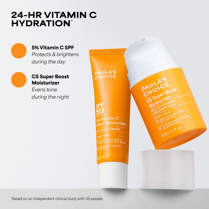 Paula's Choice 5% Vitamin C Sheer Sunscreen SPF 50 - Lightweight, Invisible Face Sunscreen with Moisturizers, Prevents Dark Spots, Fragrance-Free, 2 oz Avelisse