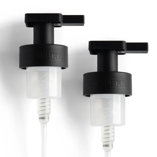 Skipper Foaming Replacement Pump Set - 2 Pack - 40mm Wide Rim (40/410 Neck) - Matte Black - High Foam Output