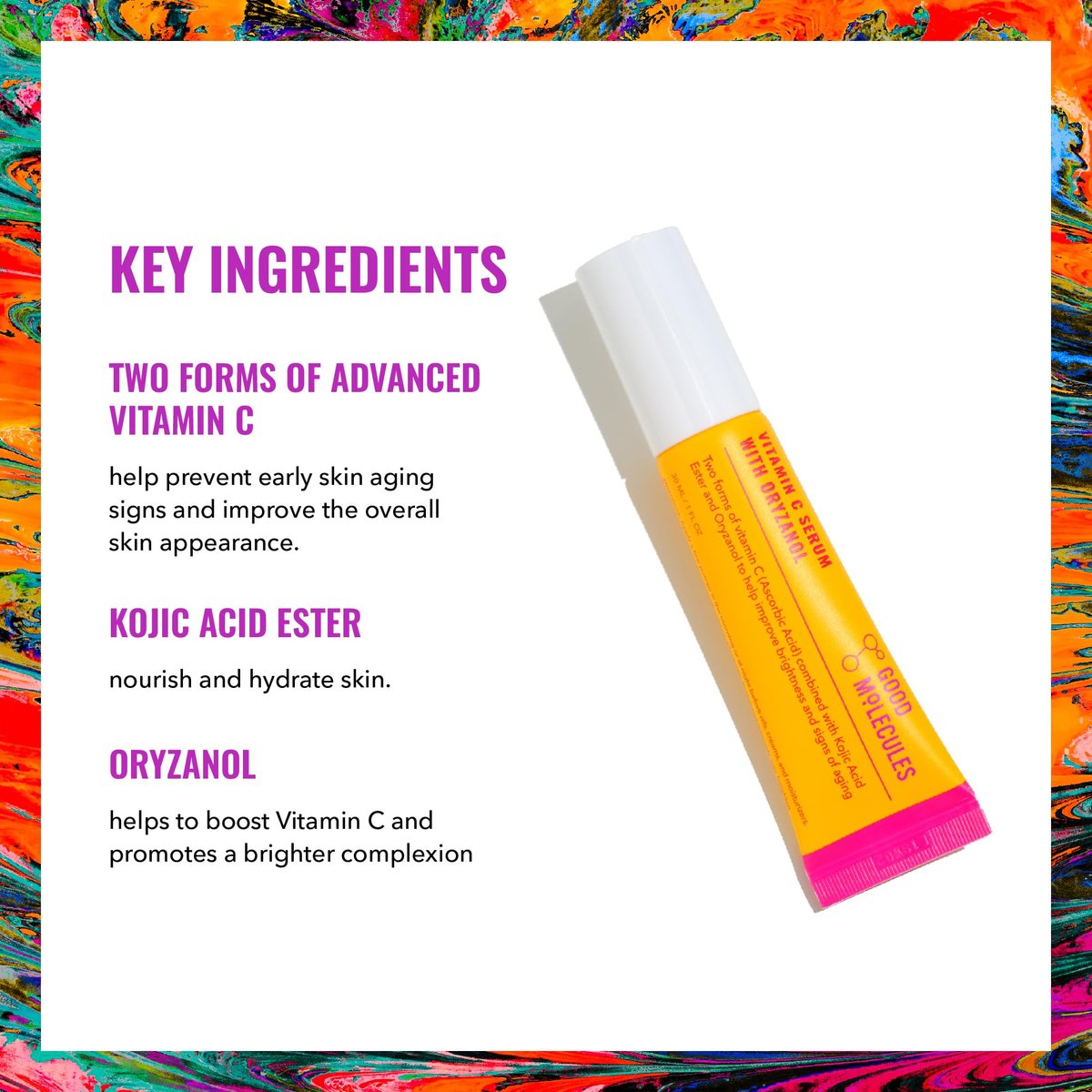 Good Molecules Vitamin C Serum with Oryzanol – Brightening & Anti-Aging Face Serum for Even Skin Tone Avelisse