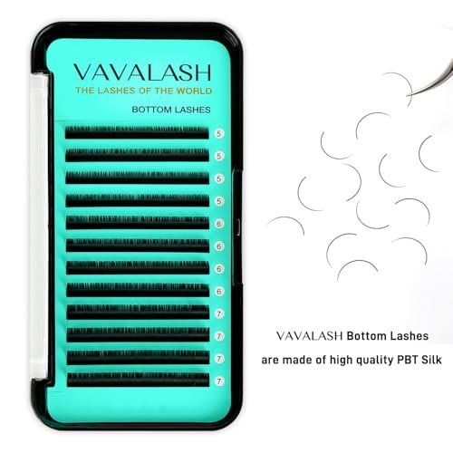 VAVALASH Bottom Lash Extensions 5/6/7mm Mixed - Natural Under Lower Eyelash Extensions (0.1-B-5-7mm Mixed, Black, PBT Silk) - görsel 10