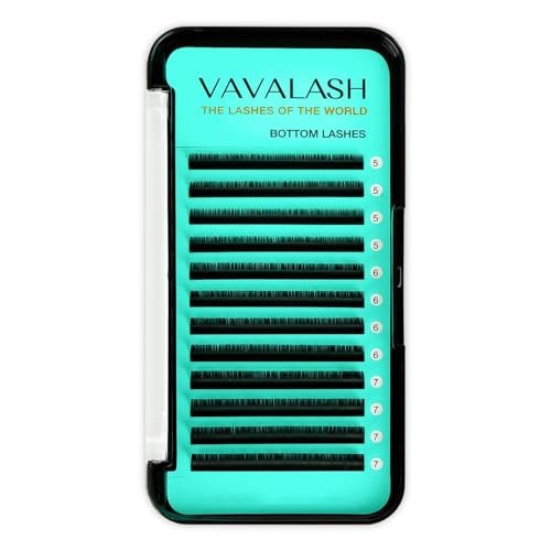 VAVALASH Bottom Lash Extensions 5/6/7mm Mixed - Natural Under Lower Eyelash Extensions (0.1-B-5-7mm Mixed, Black, PBT Silk) - görsel 2