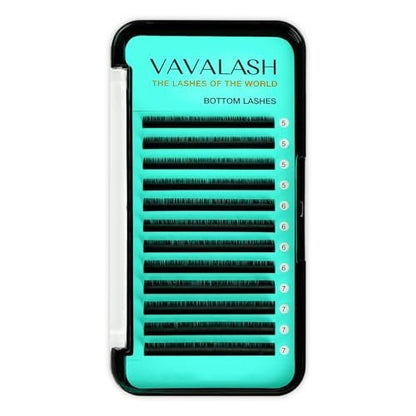 VAVALASH Bottom Lash Extensions 5/6/7mm Mixed - Natural Under Lower Eyelash Extensions (0.1-B-5-7mm Mixed, Black, PBT Silk)