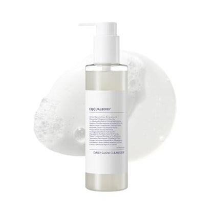 EQQUALBERRY pH Balanced Daily Glow Gel Cleanser - 7.1 fl oz (210ml) | Moisturizing Gentle Gel Cleanse | Korean Skincare EWG Green Avelisse