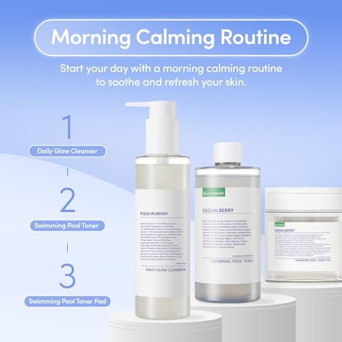 EQQUALBERRY pH Balanced Daily Glow Gel Cleanser - 7.1 fl oz (210ml) | Moisturizing Gentle Gel Cleanse | Korean Skincare EWG Green Avelisse