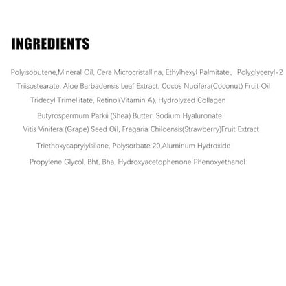 SUDAJI Collagen Lip Mask - Hydrating Lip Balm with Hyaluronic Acid & Vitamins E, A - Overnight Sleeping Nourishing Lip Butter for Dry Lips (Strawberry, 0.7 oz) Avelisse