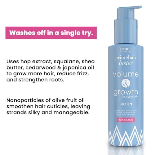 PRIME PROMETICS PrimeHair Luster Conditioner for Mature Women – Biotin Enriched, Sulfate-Free & Paraben-Free Conditioner for Damaged, Dry, Thinning & Oily Hair (8.45 Fl Oz) Avelisse