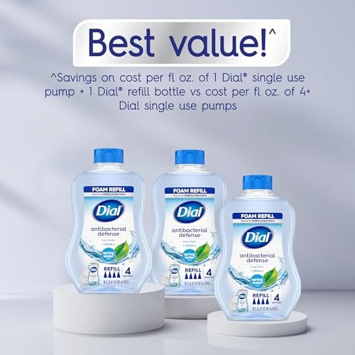 Dial Antibacterial Foaming Hand Wash Refill, Spring Water, 30 oz - görsel 10