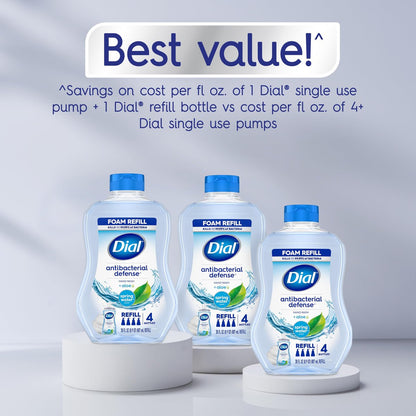 Dial Antibacterial Foaming Hand Wash Refill, Spring Water, 30 oz