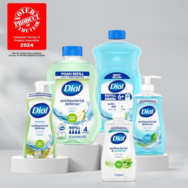 Dial Antibacterial Foaming Hand Wash Refill, Spring Water, 30 oz - görsel 13