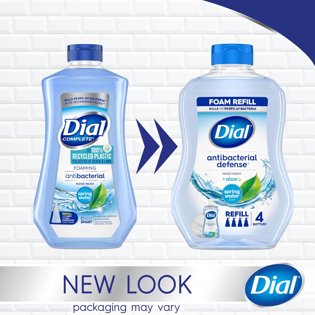 Dial Antibacterial Foaming Hand Wash Refill, Spring Water, 30 oz - görsel 3