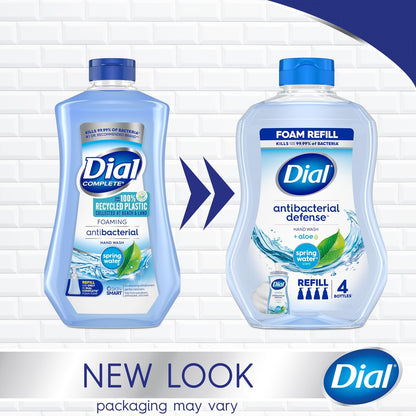 Dial Antibacterial Foaming Hand Wash Refill, Spring Water, 30 oz
